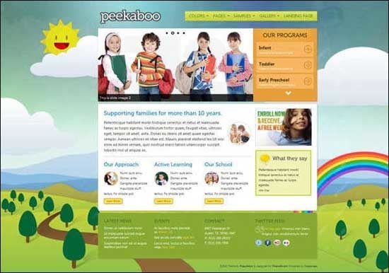 Educational WordPress Themes - Peekabo WordPress theme