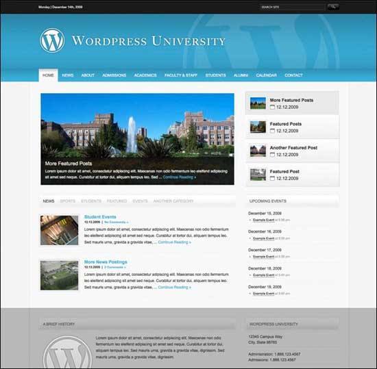 Educational WordPress Themes - WordPress University Theme