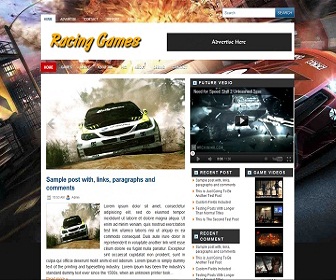 Racing Games Blogger Template