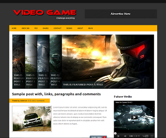 Video Game Blogger Template
